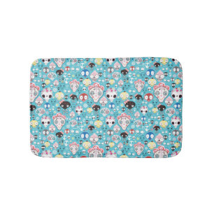 Texture laughing skull bathroom mat