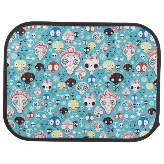 Texture laughing skull car mat (Rear)