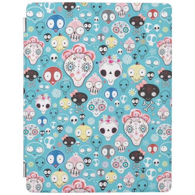 Texture laughing skull iPad smart cover (Front)