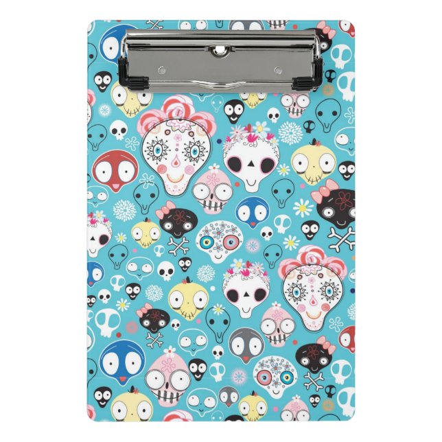 Texture laughing skull mini clipboard (Front)