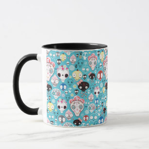 Texture laughing skull mug