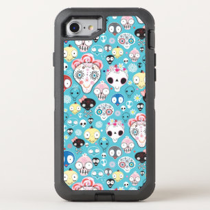 Texture laughing skull OtterBox defender iPhone SE/8/7 case