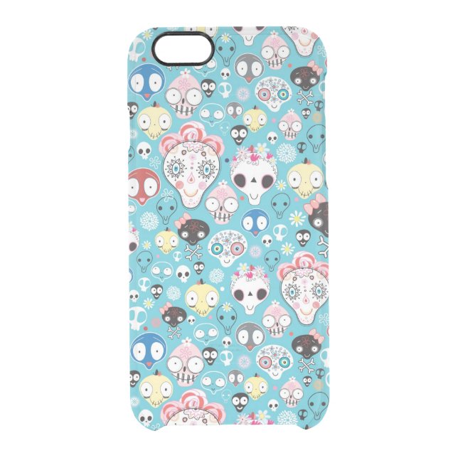 Texture laughing skull uncommon iPhone case (Back)