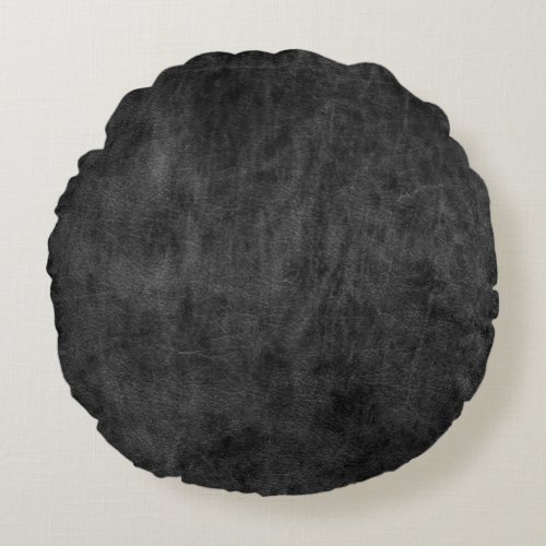 Texture leather background round pillow