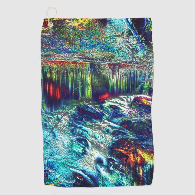 Texture looking like mold made from nature photo   golf towel (Front)