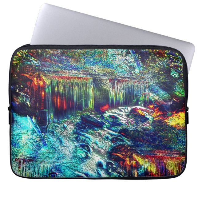 Texture looking like mold made from nature photo   laptop sleeve (Front)