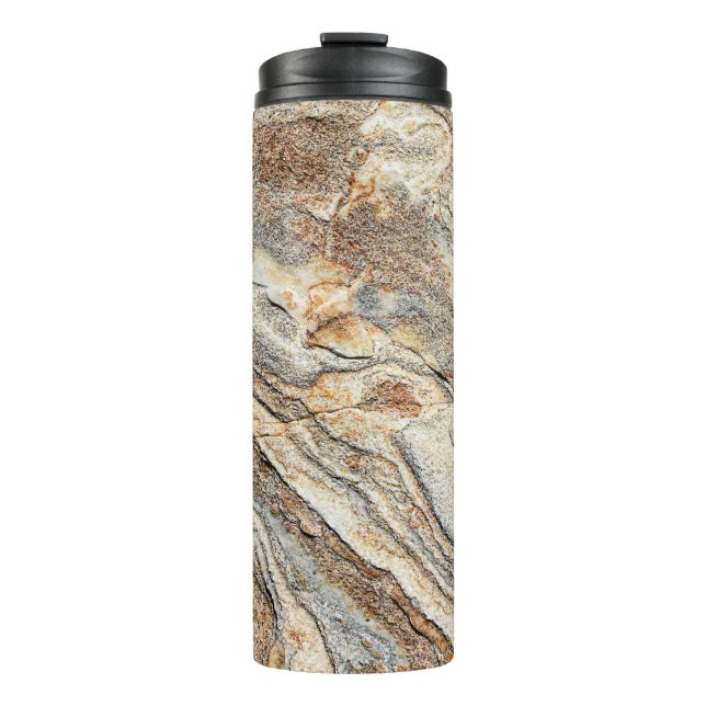 Texture marble structure background thermal tumbler (Front)