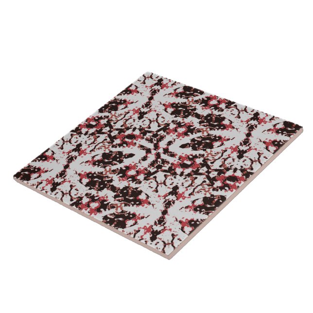 Texture Mosaic Abstract Design Ceramic Tile (Side)