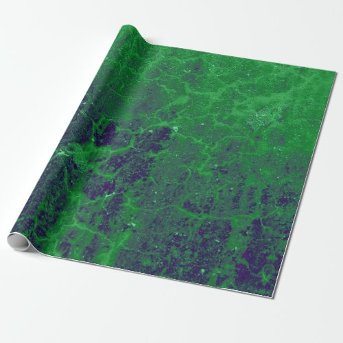 Texture Neon Green Blue Rustic Vintage Grunge Wrapping Paper