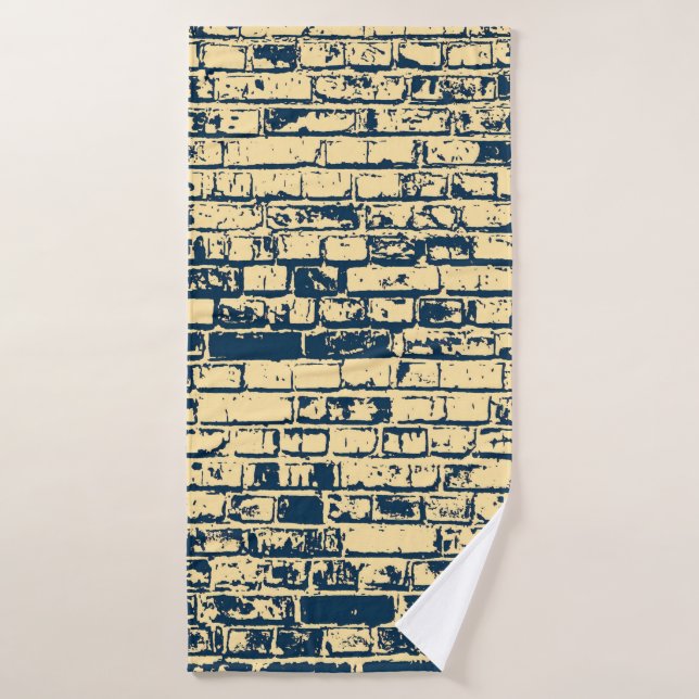 Texture of a brick wall. Elegant wallpaper design. Bath Towel (Bath Towel)
