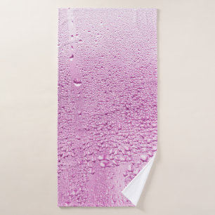 Texture of a drop of rain on a glass wet transpare bath towel