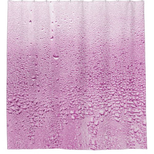 Texture of a drop of rain on a glass wet transpare shower curtain