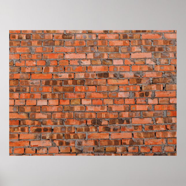 Texture of an old brick wall closeupaged,architect poster (Front)
