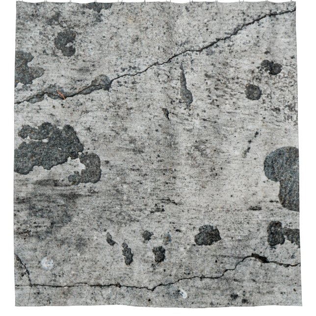 Texture of an old cracked concrete wall. Backgroun Shower Curtain (Front)