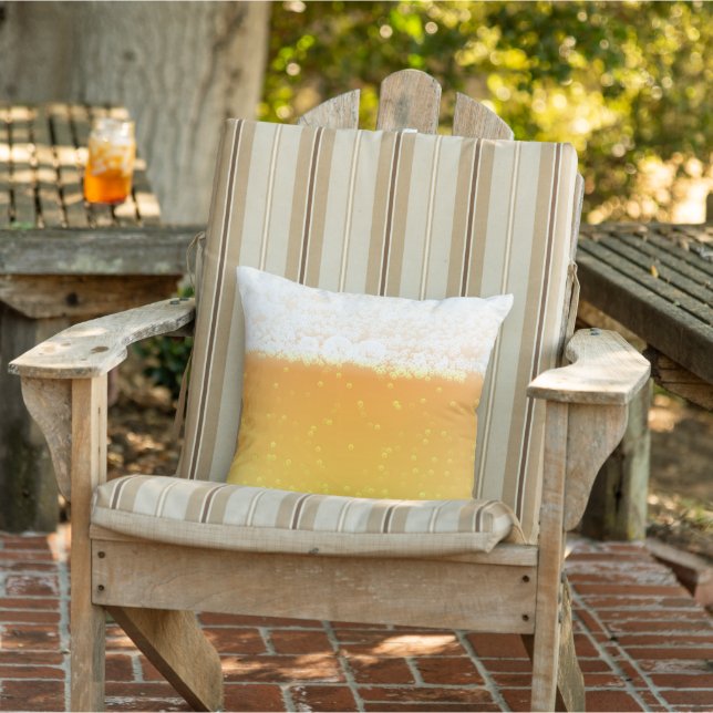 Texture of Beer Outdoor Pillow (Chair)