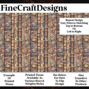 Texture Of Melted Bronze Copper Gold BR2 Decoupage Tissue Paper