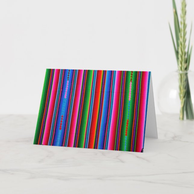 Texture Of Mexican Fabric Card (Front)