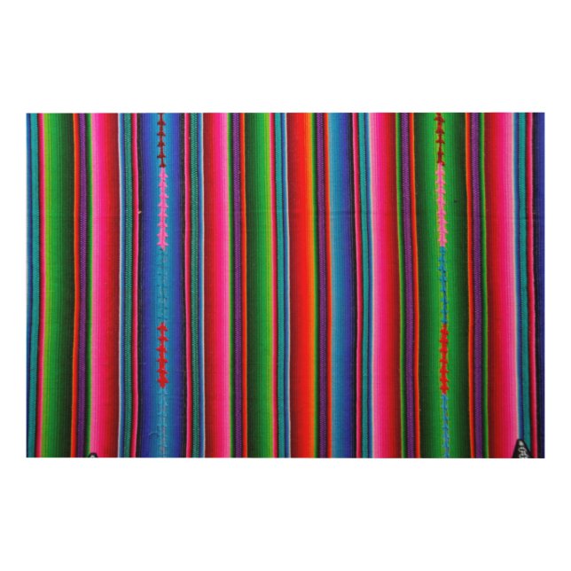 Texture Of Mexican Fabric Wood Wall Art (Front)