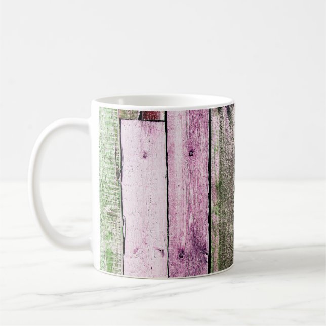 Texture of old wooden fenceabstract,backgrounds,br coffee mug (Left)