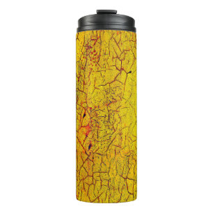 Texture of old yellow paint crackedabstract,aged,a thermal tumbler