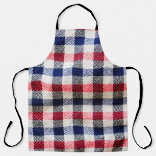 texture of Scottish cloth, square cotton fabric ba Apron