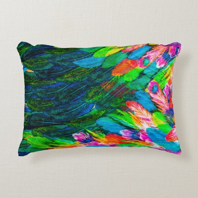 texture of silk fabric. background. colorful fairy accent pillow (Front)
