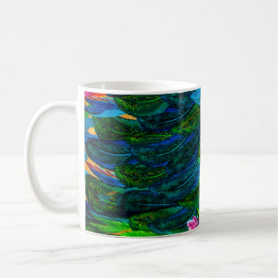 texture of silk fabric. background. colorful fairy coffee mug