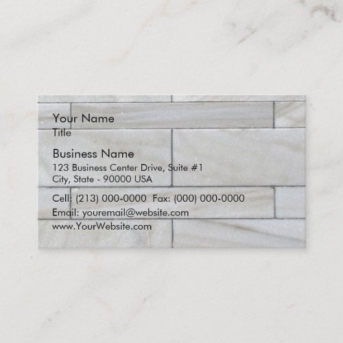 Texture Of Stacked Stone Wall Tile Business Card