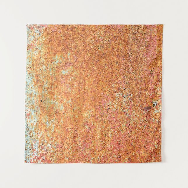 Texture of the old painted metalabstract, age, anc tapestry (Front)