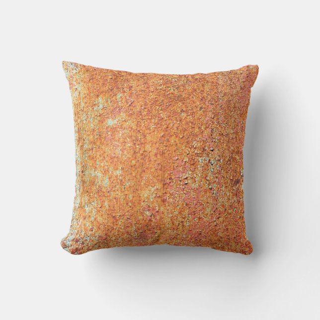 Texture of the old painted metalabstract, age, anc throw pillow (Front)