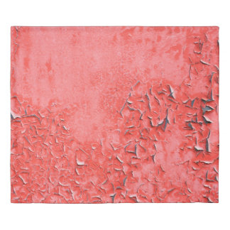 Texture of vintage rust painted iron wall backgrou duvet cover