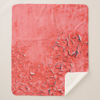 Texture of vintage rust painted iron wall backgrou sherpa blanket