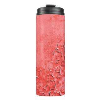 Texture of vintage rust painted iron wall backgrou thermal tumbler