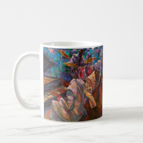 texture oil painting art jazz blues tradition coffee mug