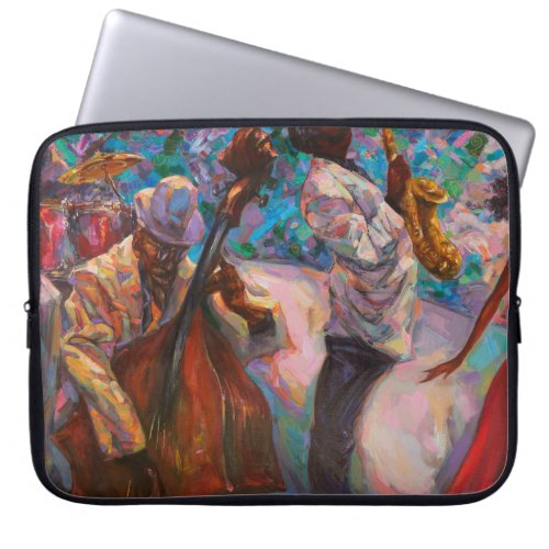 texture oil painting art jazz blues tradition laptop sleeve