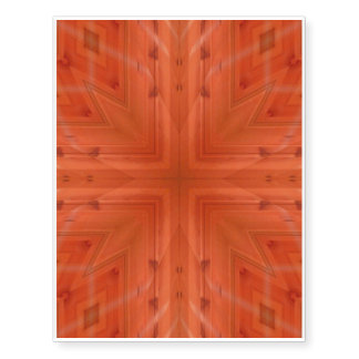 Texture orange wood pattern temporary tattoos