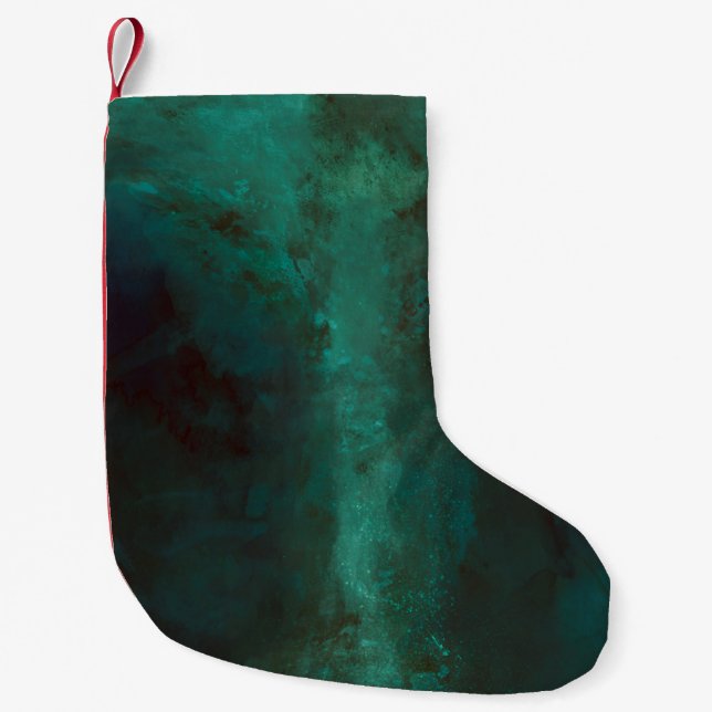 Texture painting grunge gritty small christmas stocking (Front)