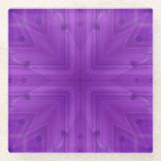 Texture Purple wood pattern Glass Coaster