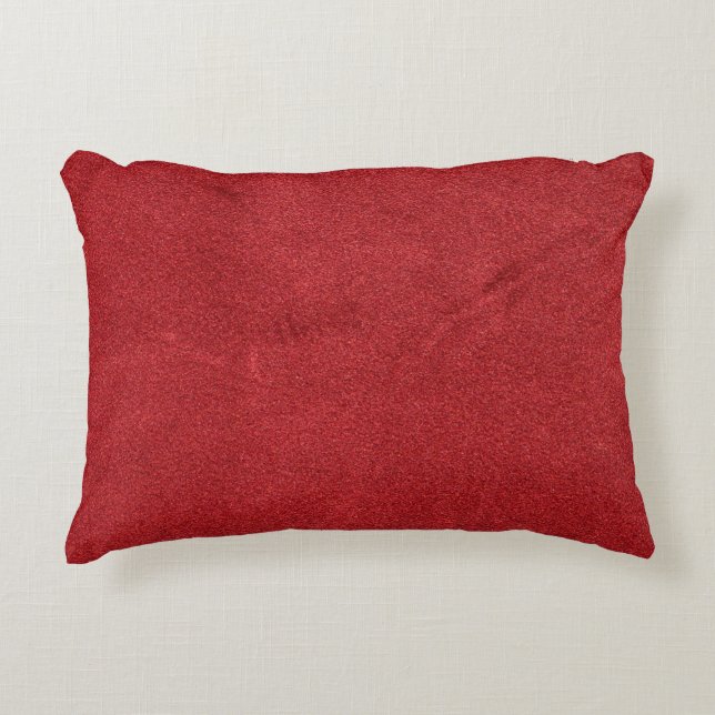 Texture red velvet background accent pillow (Front)
