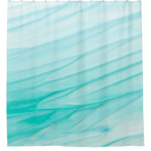 Texture seawall ink wall painting shower curtain (Front)