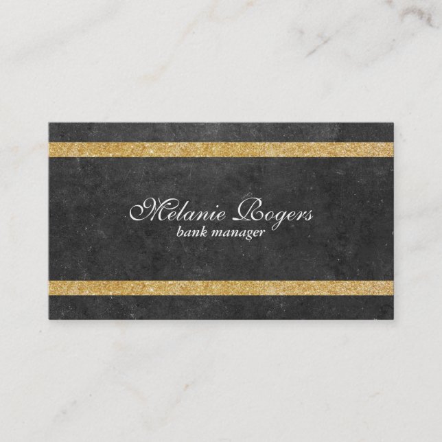 Texture / Slate & gold Business Card (Front)