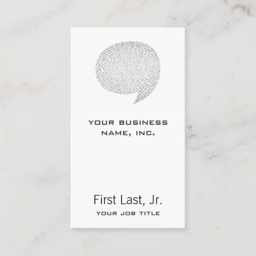 Texture Style Comic Speech Bubble Business Card Templates