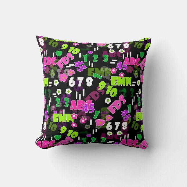 Texture teaching mathematics physics study school throw pillow (Front)