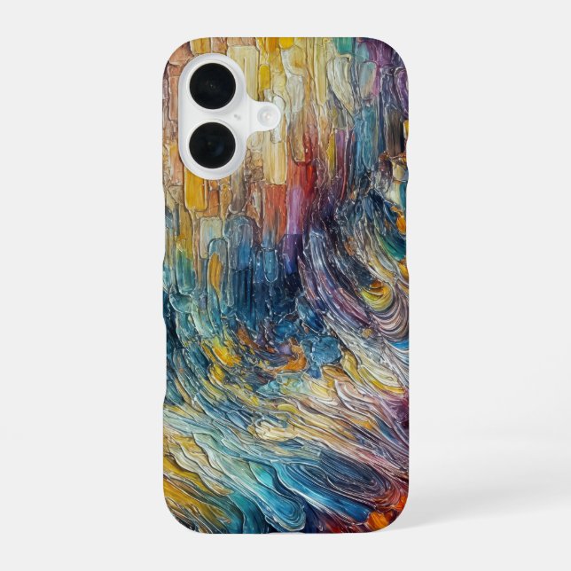 Texture Thick Paint Abstract Iphone Case (Back)