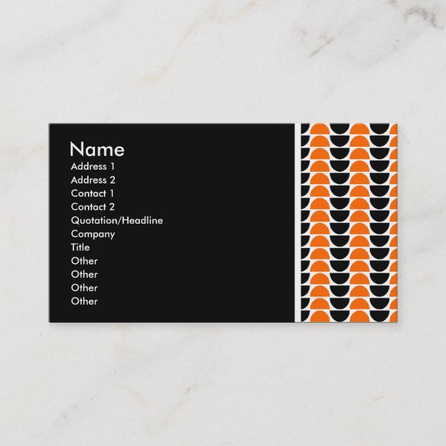Texture Tone - Alternating Crescents Business Card (Front)