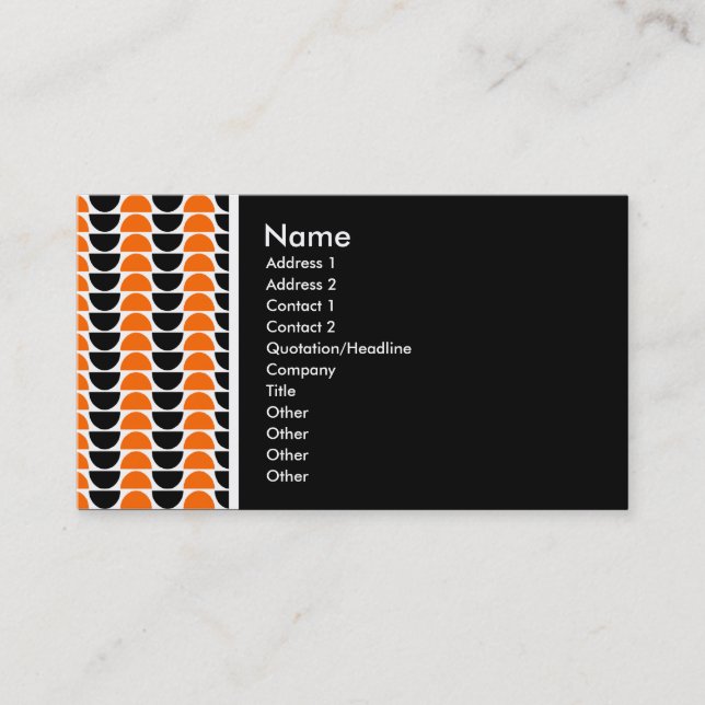Texture Tone - Alternating Crescents Business Card (Front)