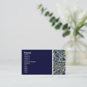 Texture Tone (Blue Abstract Pond) II Business Card (Standing Front)