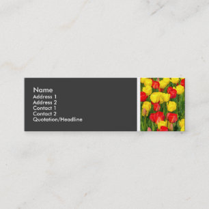 Texture Tone - Colorful Tulips Mini Business Card