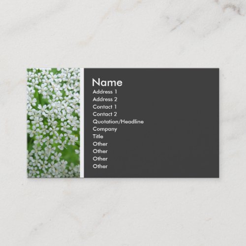 Texture Tone Cow Parsley Business Card