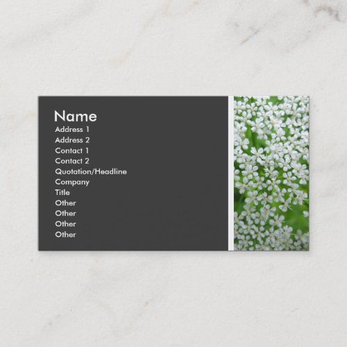 Texture Tone Cow Parsley Business Card